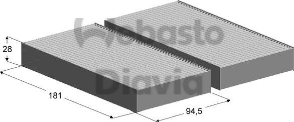 Webasto 82D0325141A - Filtre, air de l'habitacle cwaw.fr