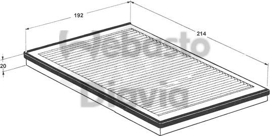 Webasto 82D0325106A - Filtre, air de l'habitacle cwaw.fr