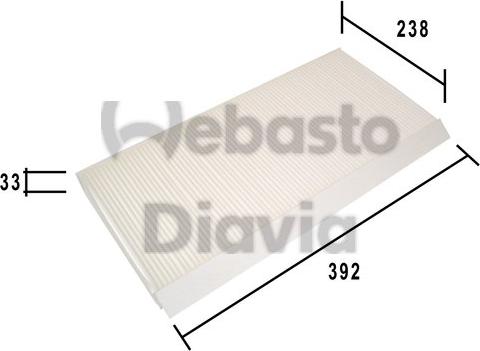 Webasto 82D0325186A - Filtre, air de l'habitacle cwaw.fr