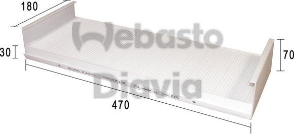 Webasto 82D0325170A - Filtre, air de l'habitacle cwaw.fr