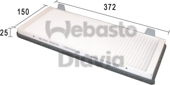 Webasto 82D0325172A - Filtre, air de l'habitacle cwaw.fr