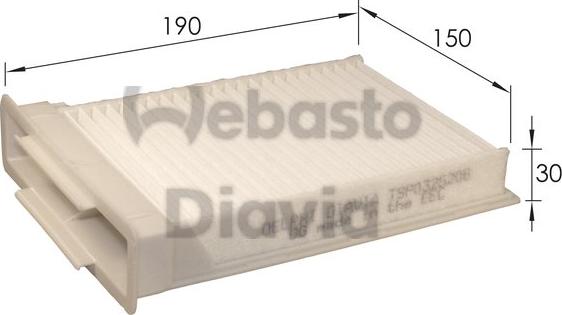 Webasto 82D0325206A - Filtre, air de l'habitacle cwaw.fr