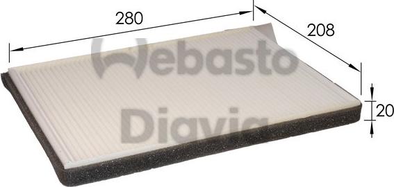 Webasto 82D0325214A - Filtre, air de l'habitacle cwaw.fr