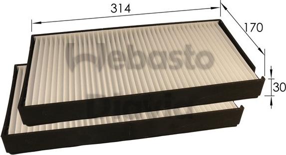 Webasto 82D0325212A - Filtre, air de l'habitacle cwaw.fr