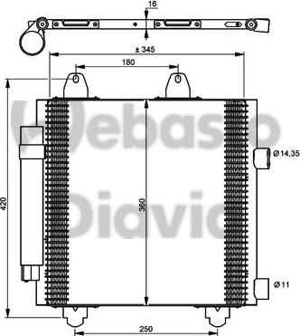 Webasto 82D0225643A - Condensateur, climatisation cwaw.fr