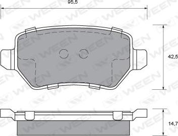 Ween 151-0005 - Kit de plaquettes de frein, frein à disque cwaw.fr