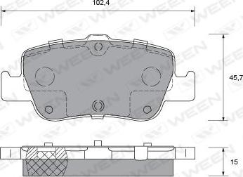 Ween 151-0008 - Kit de plaquettes de frein, frein à disque cwaw.fr