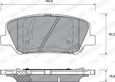 Ween 151-0003 - Kit de plaquettes de frein, frein à disque cwaw.fr