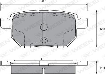 Ween 151-0007 - Kit de plaquettes de frein, frein à disque cwaw.fr