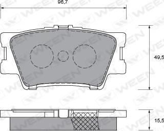 Ween 151-0010 - Kit de plaquettes de frein, frein à disque cwaw.fr