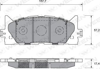 Ween 151-0018 - Kit de plaquettes de frein, frein à disque cwaw.fr