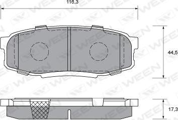 Ween 151-0012 - Kit de plaquettes de frein, frein à disque cwaw.fr