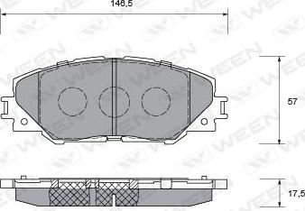 Ween 151-0022 - Kit de plaquettes de frein, frein à disque cwaw.fr