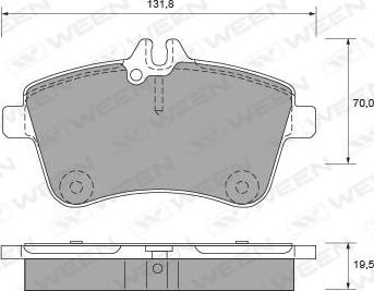 Ween 151-1996 - Kit de plaquettes de frein, frein à disque cwaw.fr