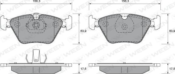 Ween 151-1991 - Kit de plaquettes de frein, frein à disque cwaw.fr