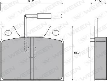 Ween 151-1949 - Kit de plaquettes de frein, frein à disque cwaw.fr