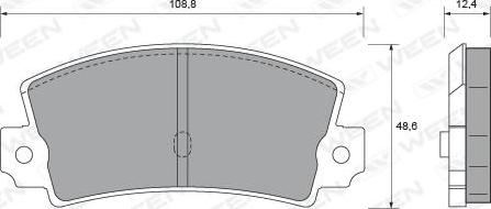 Ween 151-1941 - Kit de plaquettes de frein, frein à disque cwaw.fr