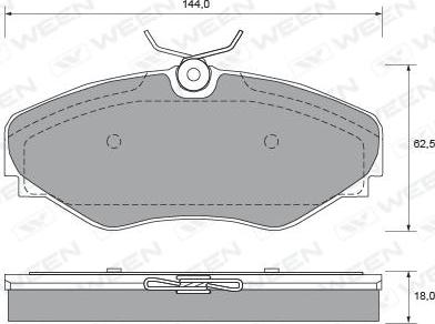 Ween 151-1959 - Kit de plaquettes de frein, frein à disque cwaw.fr