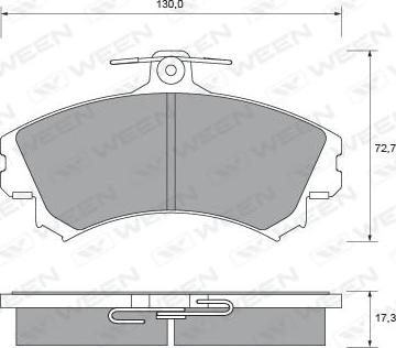 Ween 151-1964 - Kit de plaquettes de frein, frein à disque cwaw.fr