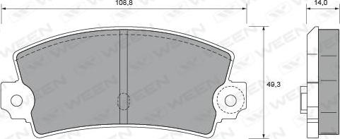 Ween 151-1904 - Kit de plaquettes de frein, frein à disque cwaw.fr