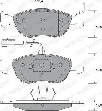 Ween 151-1901 - Kit de plaquettes de frein, frein à disque cwaw.fr