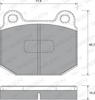 Ween 151-1908 - Kit de plaquettes de frein, frein à disque cwaw.fr