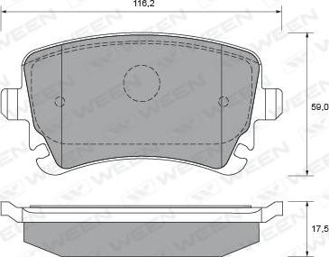 Ween 151-1914 - Kit de plaquettes de frein, frein à disque cwaw.fr