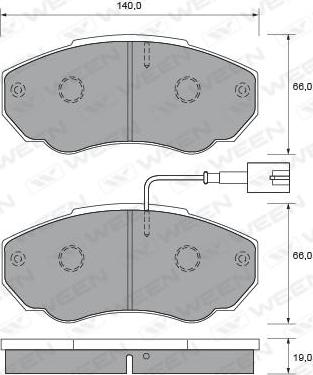 Ween 151-1915 - Kit de plaquettes de frein, frein à disque cwaw.fr