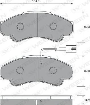 HELLA T1355 - Kit de plaquettes de frein, frein à disque cwaw.fr