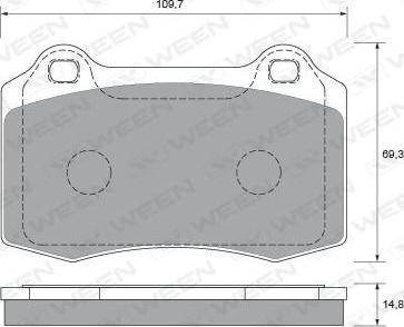 Ween 151-1913 - Kit de plaquettes de frein, frein à disque cwaw.fr