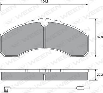 Ween 151-1985 - Kit de plaquettes de frein, frein à disque cwaw.fr