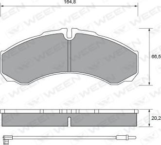 Ween 151-1983 - Kit de plaquettes de frein, frein à disque cwaw.fr