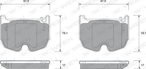 Ween 151-1934 - Kit de plaquettes de frein, frein à disque cwaw.fr