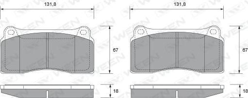 Ween 151-1931 - Kit de plaquettes de frein, frein à disque cwaw.fr