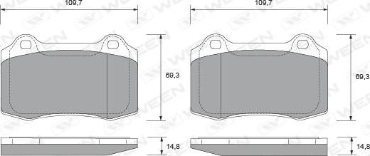 Ween 151-1932 - Kit de plaquettes de frein, frein à disque cwaw.fr