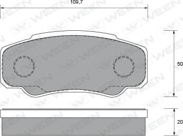 Ween 151-1920 - Kit de plaquettes de frein, frein à disque cwaw.fr