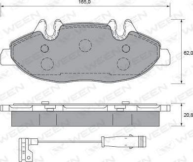 Ween 151-1976 - Kit de plaquettes de frein, frein à disque cwaw.fr