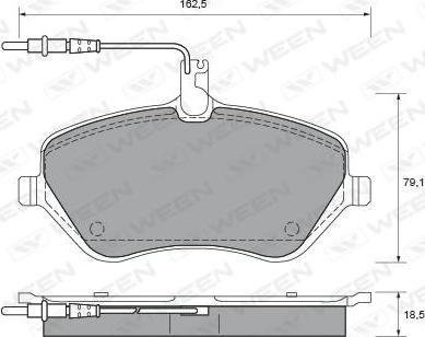 Ween 151-1972 - Kit de plaquettes de frein, frein à disque cwaw.fr