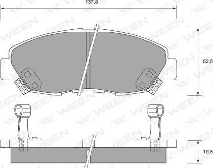 Ween 151-1493 - Kit de plaquettes de frein, frein à disque cwaw.fr