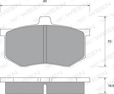 Ween 151-1445 - Kit de plaquettes de frein, frein à disque cwaw.fr