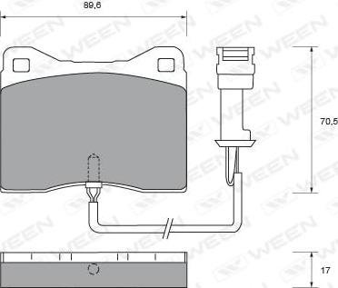 Ween 151-1446 - Kit de plaquettes de frein, frein à disque cwaw.fr