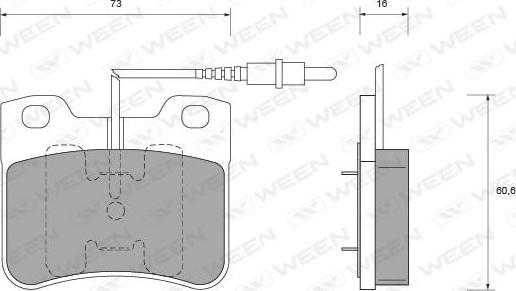 Ween 151-1440 - Kit de plaquettes de frein, frein à disque cwaw.fr