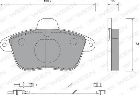 Ween 151-1441 - Kit de plaquettes de frein, frein à disque cwaw.fr