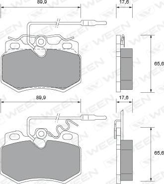 Ween 151-1448 - Kit de plaquettes de frein, frein à disque cwaw.fr