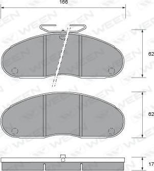 HELLA C3002 - Kit de plaquettes de frein, frein à disque cwaw.fr