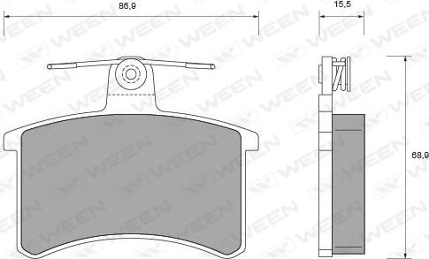 Ween 151-1450 - Kit de plaquettes de frein, frein à disque cwaw.fr