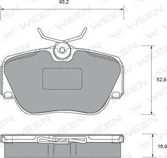 Ween 151-1453 - Kit de plaquettes de frein, frein à disque cwaw.fr