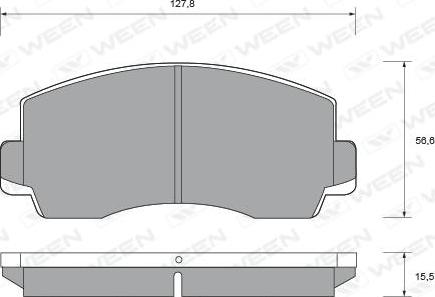 Ween 151-1457 - Kit de plaquettes de frein, frein à disque cwaw.fr