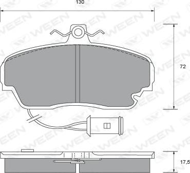 Ween 151-1466 - Kit de plaquettes de frein, frein à disque cwaw.fr