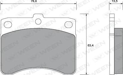 Ween 151-1409 - Kit de plaquettes de frein, frein à disque cwaw.fr